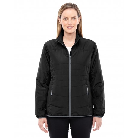 78231 North End 78231 Ladies' Resolve Interactive Insulated Packable Jacket BLCK/GRPHTE 703