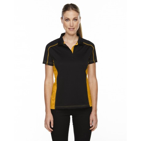 75113 Extreme 75113 Ladies' Eperformance Fuse Snag Protection Plus Colorblock Polo BLK/CMP GLD 464