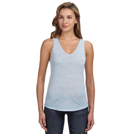 B8805 Bella + Canvas B8805 Ladies' Flowy V-Neck Tank BLUE MARBLE