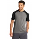 ST400 Sport-Tek Black Triad Solid/ Dark Grey Heather