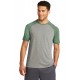 ST400 Sport-Tek Forest Green Heather/ Light Grey Heather