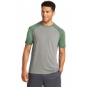 ST400 Sport-Tek Forest Green Heather/ Light Grey Heather