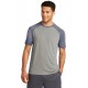 ST400 Sport-Tek True Navy Heather/ Light Grey Heather