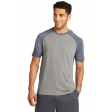 ST400 Sport-Tek True Navy Heather/ Light Grey Heather