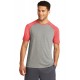 ST400 Sport-Tek True Red Heather/ Light Grey Heather