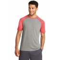 ST400 Sport-Tek True Red Heather/ Light Grey Heather