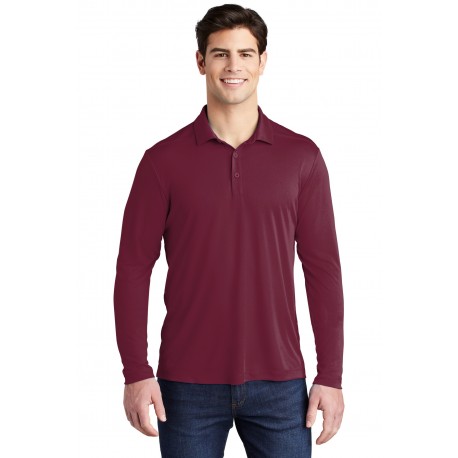 ST520LS Sport-Tek ST520LS Posi-UV Pro Long Sleeve Polo CARDINAL