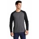 ST400LS Sport-Tek Black Triad Solid/ Dark Grey Heather