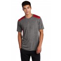 ST410 Sport-Tek True Red/ Dark Grey Heather