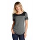 LST403 Sport-Tek Black Triad Solid/ Dark Grey Heather