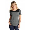 LST403 Sport-Tek Black Triad Solid/ Dark Grey Heather