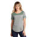 LST403 Sport-Tek Forest Green Heather/ Light Grey Heather