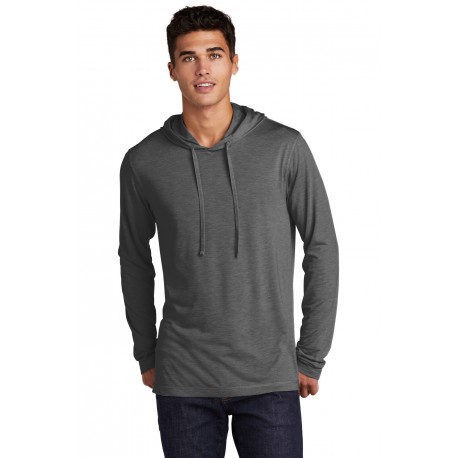 ST406 Sport-Tek ST406 PosiCharge Tri-Blend Wicking Long Sleeve Hoodie Dark Grey Heather