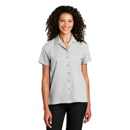 LW400 Port Authority LW400 Ladies Short Sleeve Performance Staff Shirt SILVER