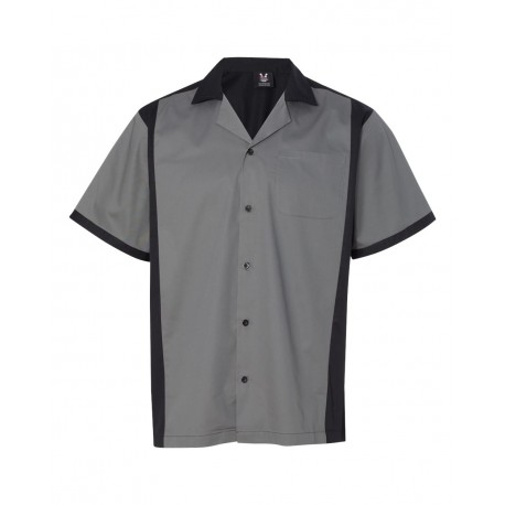 HP2243 Hilton HP2243 Cruiser Bowling Shirt STEEL