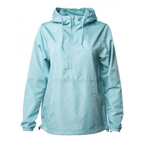 EXP54LWP Independent Trading Co. EXP54LWP Unisex Lightweight Quarter-Zip Windbreaker Pullover Jacket AQUA