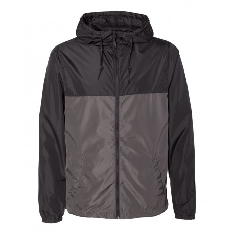 EXP54LWZ Independent Trading Co. EXP54LWZ Unisex Lightweight Windbreaker Full-Zip Jacket BLACK/ GRAPHITE