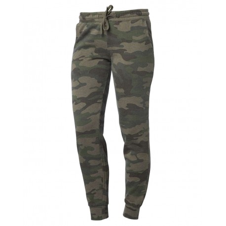 PRM20PNT Independent Trading Co. PRM20PNT Women's California Wave Wash Sweatpants Forest Camo Heather