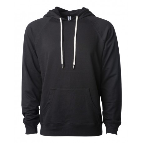 SS1000 Independent Trading Co. SS1000 Icon Unisex Lightweight Loopback Terry Hooded Sweatshirt BLACK
