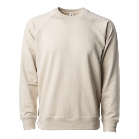 SS1000C Independent Trading Co. SS1000C Icon Unisex Lightweight Loopback Terry Crewneck Sweatshirt SAND