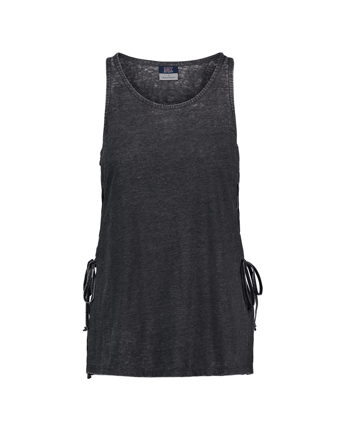 正規品 Mv Sport Mvスポーツ 衣類 トップス Women S Side Lace Tank Top Color Graphite Size S クリアランスバーゲン Prestobows Com