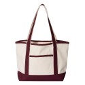 Q125800 Q-Tees Natural/ Maroon