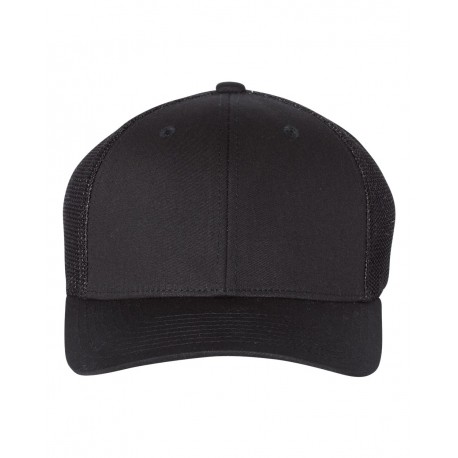 110 Richardson 110 Fitted Trucker with R-Flex BLACK