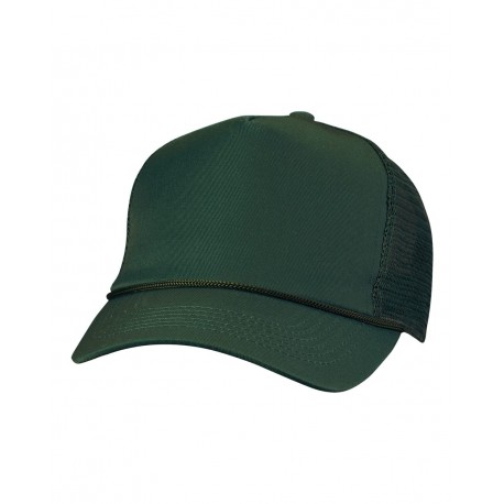8804H Valucap 8804H Five-Panel Mesh-Back Trucker Cap FOREST