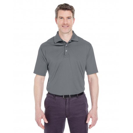 8425 UltraClub 8425 Men's Cool & Dry Sport Performance Interlock Polo CHARCOAL