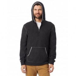 Alternative 43251RT Adult Quarter Zip Fleece Hooded Sweatshirt