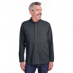Harriton M708 Adult Stainbloc Pique Fleece Shirt-Jacket
