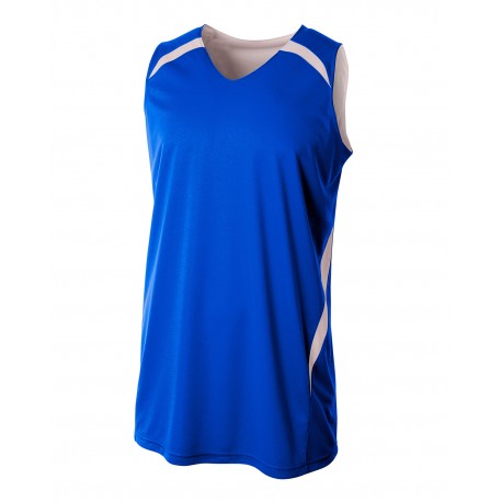 N2372 A4 N2372 Adult Performance Double/Double Reversible Basketball Jersey ROYAL/ WHITE