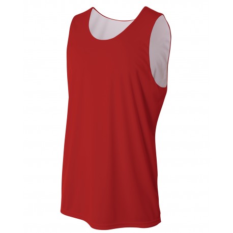 N2375 A4 N2375 Adult Performance Jump Reversible Basketball Jersey SCARLET/ WHITE