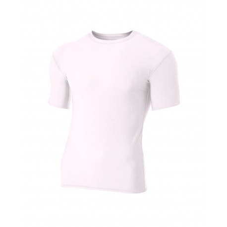 NB3130 A4 NB3130 Youth Short Sleeve Compression T-Shirt WHITE