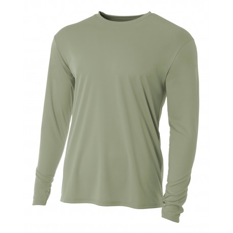 NB3165 A4 NB3165 Youth Long Sleeve Cooling Performance Crew Shirt OLIVE