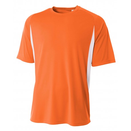 NB3181 A4 NB3181 Youth Cooling Performance Color Blocked T-Shirt ORANGE/ WHITE