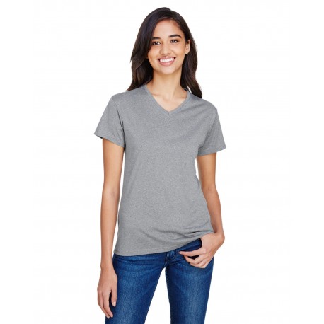 NW3381 A4 NW3381 Ladies' Topflight Heather V-Neck T-Shirt ATHLETIC HEATHER