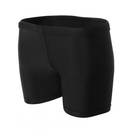 NW5313 A4 NW5313 Ladies' 4 Inseam Compression Shorts BLACK