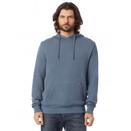 9595CT Alternative 9595CT Unisex 6.5 Oz., Challenger Washed French Terry Pullover Hooded Sweatshirt WASHED DENIM