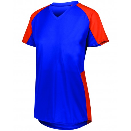 1522 Augusta Sportswear 1522 Ladies' Cutter Jersey T-Shirt Royal/ Orange