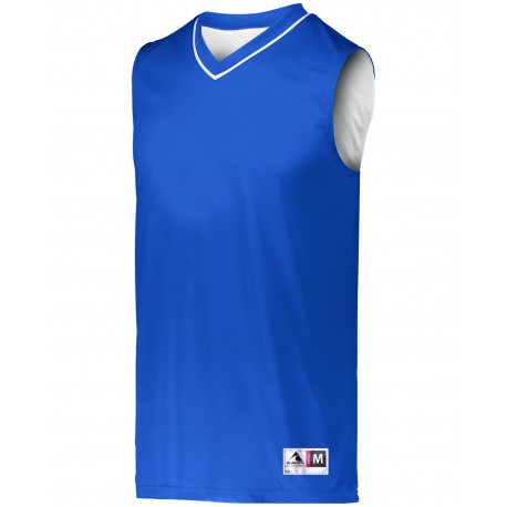 153 Augusta Sportswear 153 Youth Reversible Two-Color Sleeveless Jersey ROYAL/ WHITE