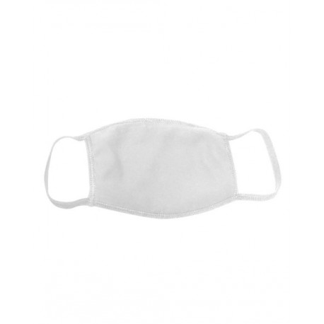 9100 Bayside 9100 Adult Cotton Face Mask WHITE