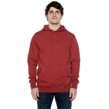 PDF102R Beimar Drop Ship PDF102R Unisex 8.25 Oz. 80/20 Cotton/Poly Pigment-Dyed Hooded Sweatshirt RED