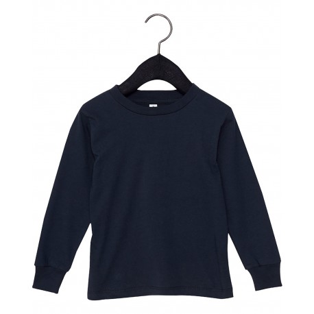 3501T Bella + Canvas 3501T Youth Toddler Jersey Long Sleeve T-Shirt NAVY