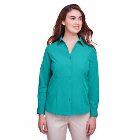 UC500W UltraClub UC500W Ladies' Bradley Performance Woven Shirt JADE