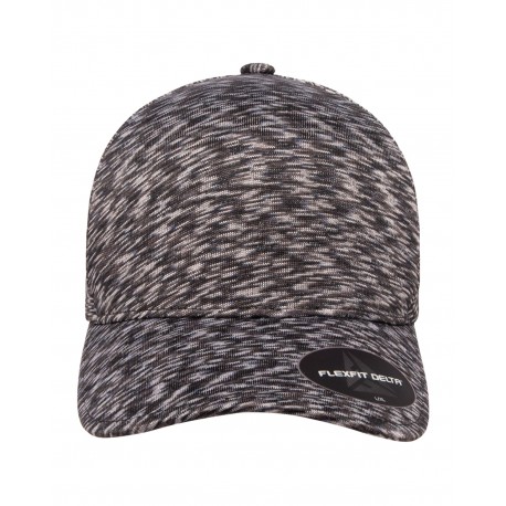 YP280 Yupoong YP280 Flexfit Delta Adult Melange Seamless Unipanel Cap MELANGE BLACK