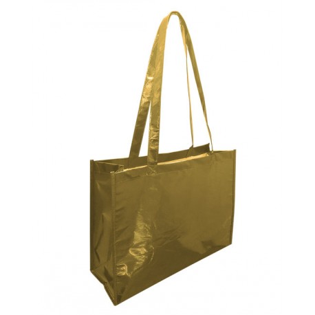 A134M Liberty Bags A134M Metallic Deluxe Tote Jr GOLD