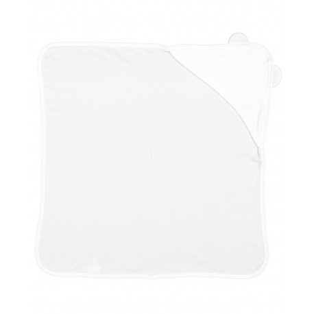 RS1013 Rabbit Skins RS1013 Infant Hooded Terry Cloth Towel With Ears WHITE