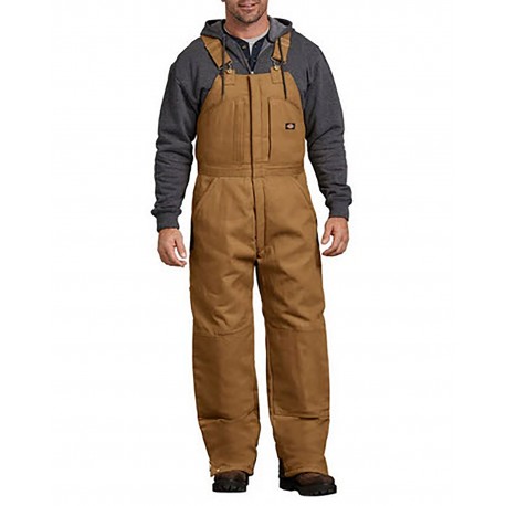 TB839 Dickies TB839 Unisex Duck Insulated Bib Overall BROWN DUCK _L
