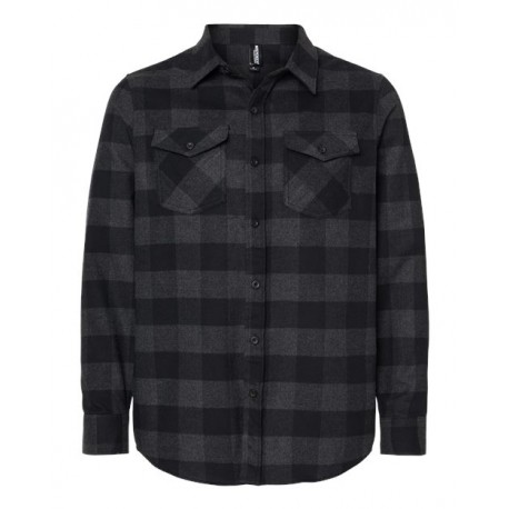 EXP50F Independent Trading Co. EXP50F Flannel Shirt Charcoal Heather/ Black